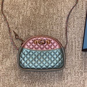 Gucci Quilted Laminated Shoulder Bag